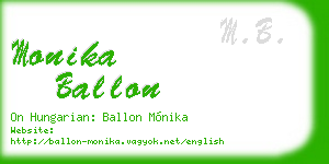 monika ballon business card